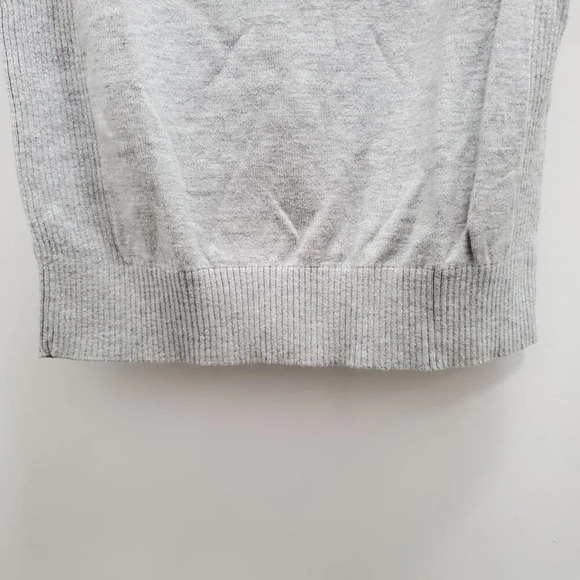 Express Women's Light Gray Large Fold Over Tunnel Neck 3/4 Sleeve Sweater XS - Picture 3 of 7